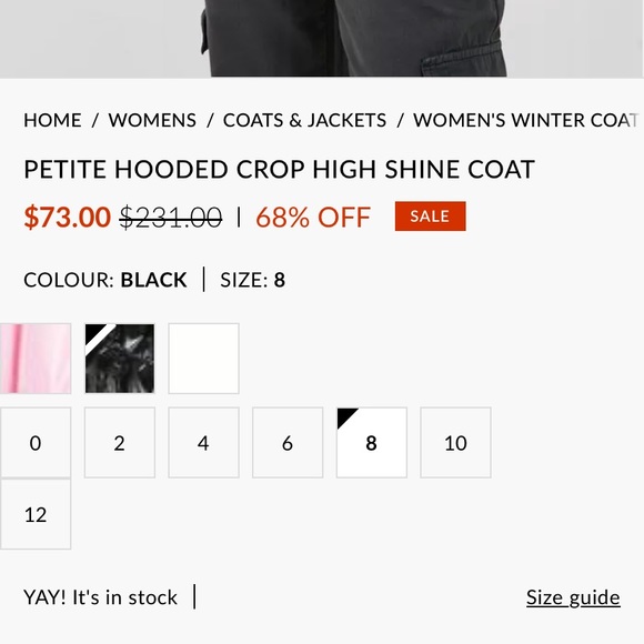 NWT Boohoo Cropped Shiny Puffer Bomber Coat Black - Size 4 Petite - Picture 4 of 13